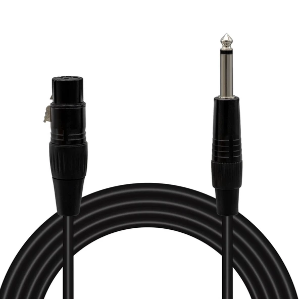 Magicvoice LD379 XLR Canon Dişi - 6.3 Mm Mono Erkek 1 Metre Kablo ürün görseli 1