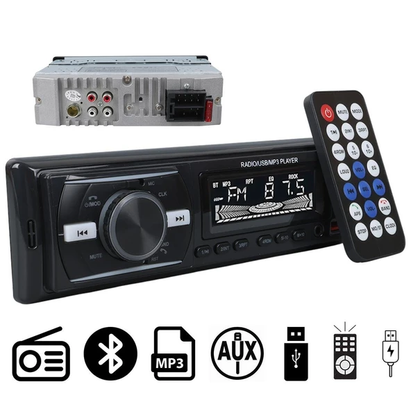 Carstar CS-920 Çift USB/SD/FM/AUX/Bluetooth Kumandalı Oto Teyp 4X60 Watt ürün görseli 1