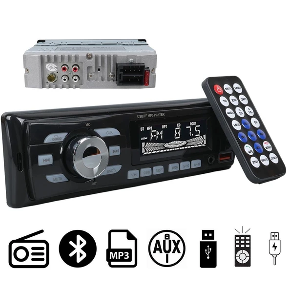 Carstar CS-930 Çift USB/SD/FM/AUX/Bluetooth Kumandalı Oto Teyp 4X60 Watt ürün görseli 1