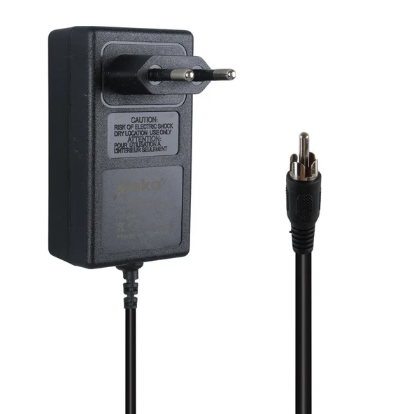 Weko 16 Volt - 2. Amper Tos Fişli Rca Yerli Üretim Priz Tipi Santral Adaptörü ürün görseli 1