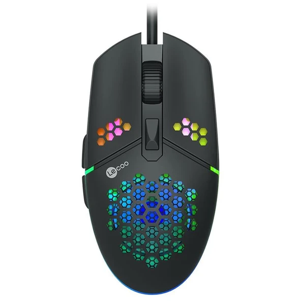Lenovo Lecoo MS105 3200 DPI 6 Tuşlu Kablolu RGB Led Aydınlatmalı Gaming Oyuncu Mouse ürün görseli 1