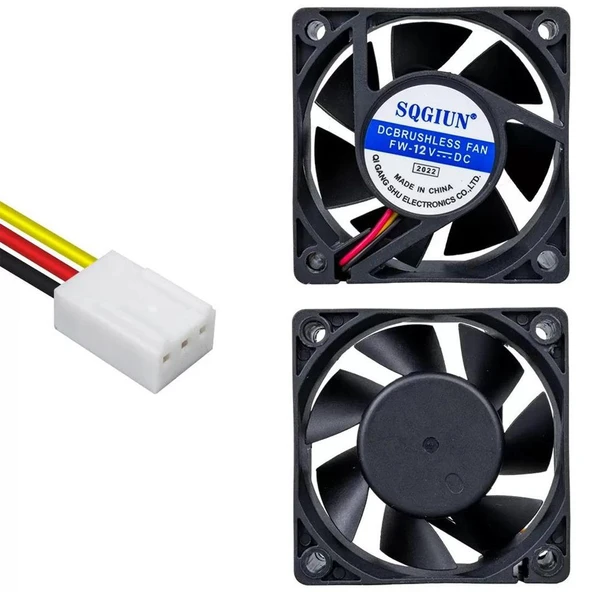 Powermaster IC-216 Fırçasız DC Fan 60X60x25mm 12 Volt 3 Pin (Seri 2) ürün görseli 1