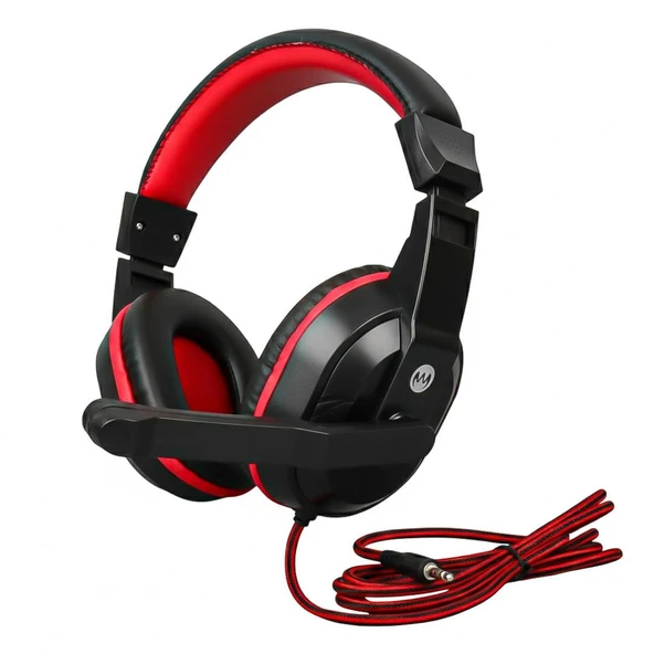 Hello 3.5 Mm Stereo Kablolu Ledli Mikrofonlu Siyah Gaming Oyuncu Kulaklık HL-5351 ürün görseli 1