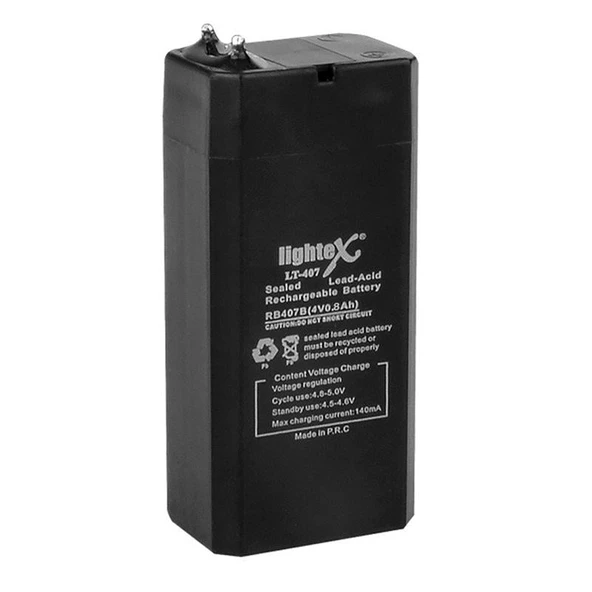 Lightex LT-407 4 Volt 0.8 Amper Akü ürün görseli 1