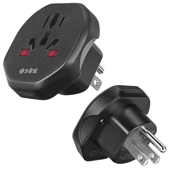 S-Link SL-WL05 Universal - Amerikan Tipine Çevirici Priz Adaptör Fiş ürün görseli 1