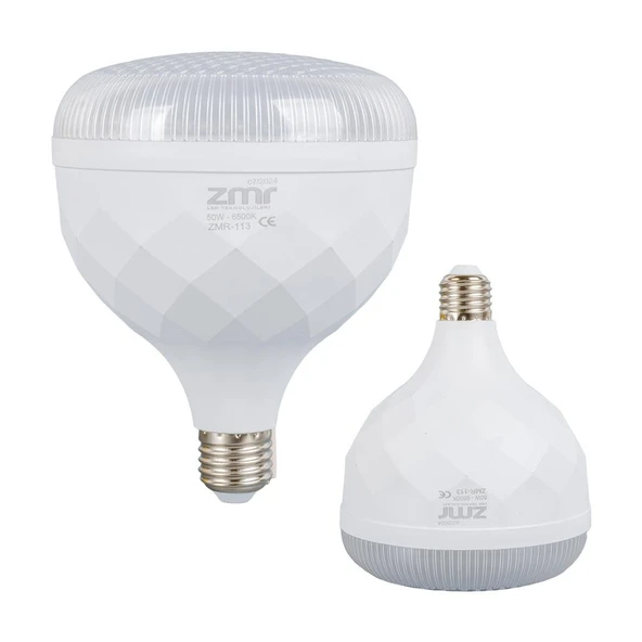 ZMR ZMR-113/B.65 50W Kristal Camlı T-Bulb Beyaz Led Ampul E27 6500K (15X19mm) ürün görseli 1