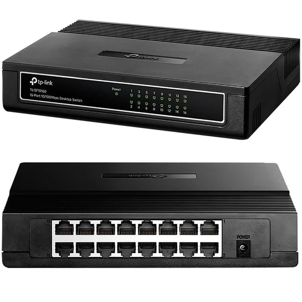 TP-Link TL-SF1016D 16 Port 10-100 Mbps Ethernet Switch ürün görseli 1