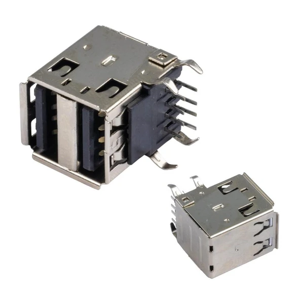 Powermaster IC-265E USB 2.0 Şase A Dişi İkili Dik Montaj 8 Pin Oto Teyp USB ürün görseli 1
