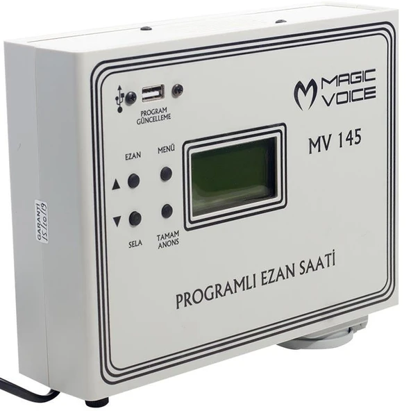 Magicvoice MV-145 3 Hocalı Programlı Duvar Tipi Ezan Saati ürün görseli 1