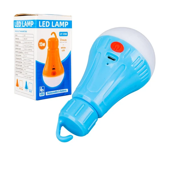 Powermaster LY-V08 Şarjlı Kamp Lambası (Çakarlı) ürün görseli 1