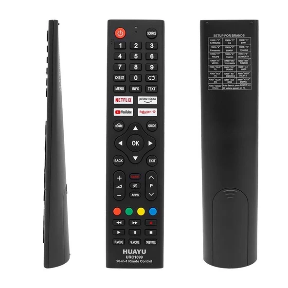 Huayu URC1699 20İn1 Netflix - Youtube - Prime Video Tuşlu Universal Lcd-Led Tv Kumanda ürün görseli 1