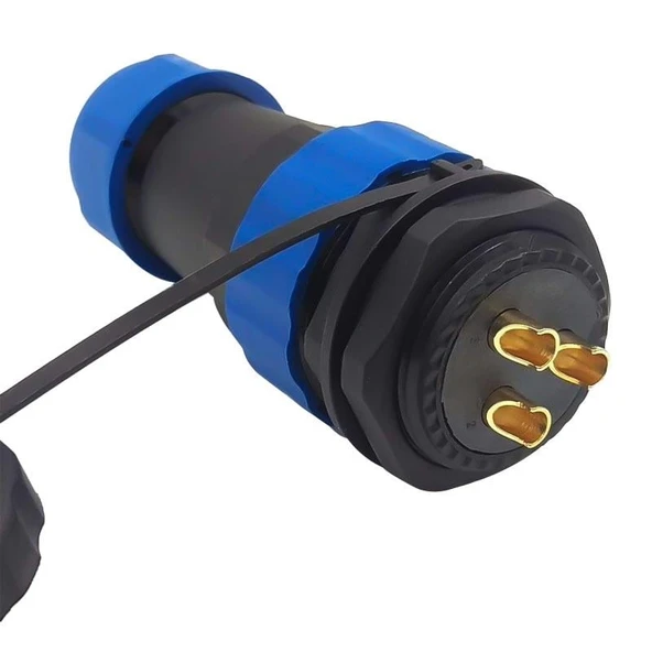 SD28 Su Geçirmez 3 Pin  Erkek-Dişi Yuvarlak 28 Mm Konnektör ürün görseli 1