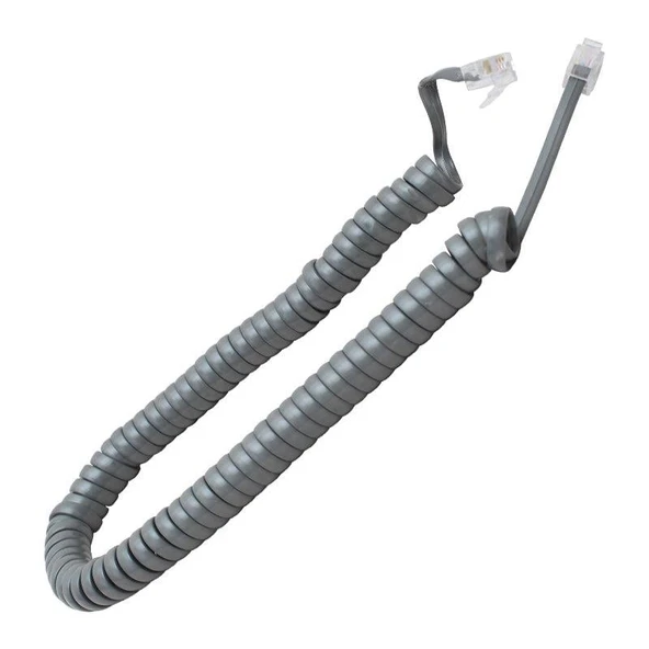 Telefon Spiral Kablo Gri ürün görseli 1