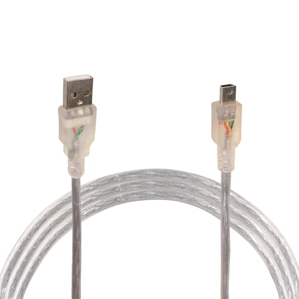 Powermaster İpod Şarj Aleti Kablosu 5 Pin Geniş 1.5 Metre Şeffaf ürün görseli 1
