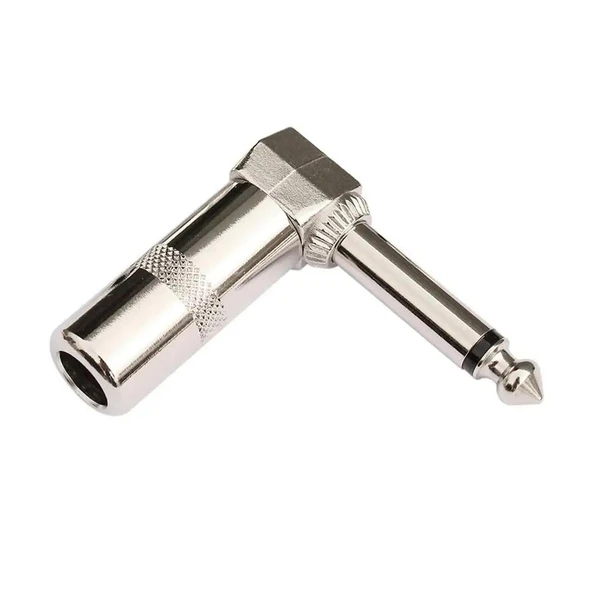 Powermaster PM-10852 Metal 6.3 Mm Mono L Tip Gitar Jack ürün görseli 1