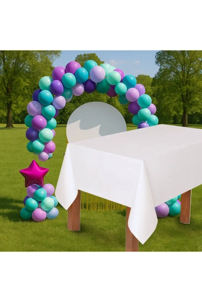 Plastik Masa Örtüsü 137*270cm 30mikron Beyaz ürün görseli 1