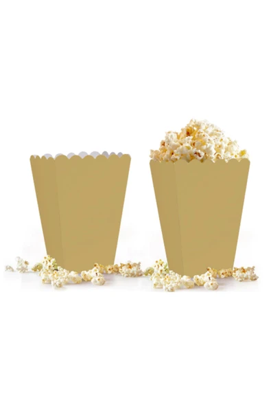 Popcorn Kutusu 8'li -Düz Altın- ürün görseli 1