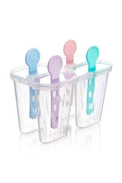 Ayver PLASTLİFE 4'LÜ RENKLİ PRATİK MEYBUZ VE DONDURMA KALIBI ürün görseli 1