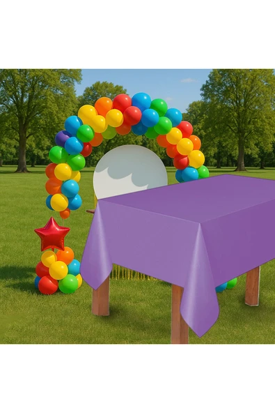 Plastik Masa Örtüsü 137*270cm 30mikron Mor ürün görseli 1