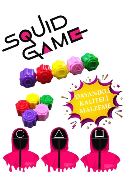 Ayver Squid Game 5 Taş Seti Oyun Renkli Taş Gonggi, Beş Taş, Kalamar Oyunu ürün görseli 1