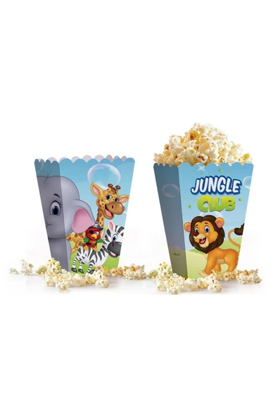 Popcorn Kutusu 8'li -Jungle Club- ürün görseli 1
