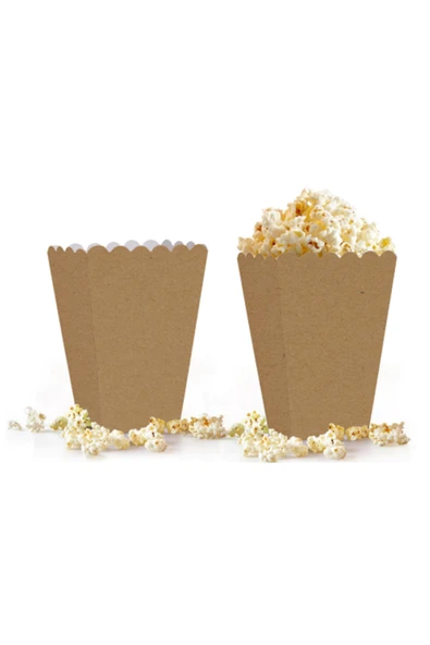 Popcorn Kutusu 8'li -Naturel Kraft- ürün görseli 1