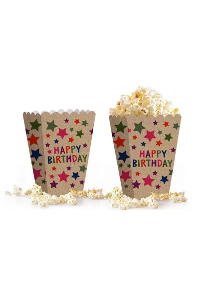 Popcorn Kutusu 8'li - Kraft Stars- ürün görseli 1