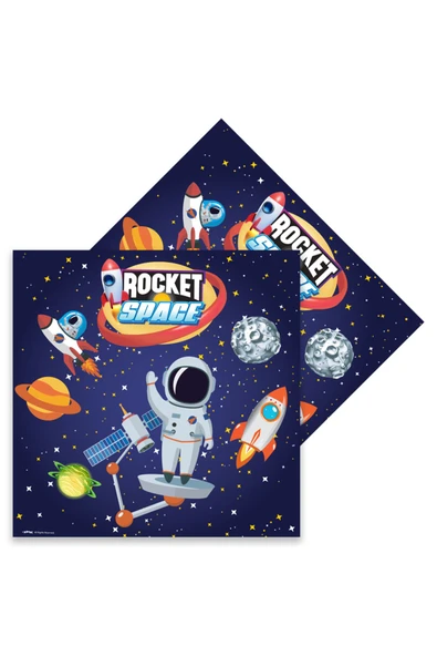 Peçete 33x33 16'lı -Rocket Space- ürün görseli 1