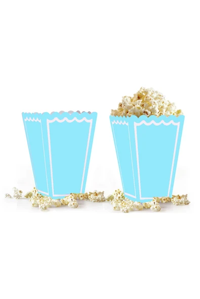 Popcorn Kutusu 8'li -Makaron Mavi- ürün görseli 1