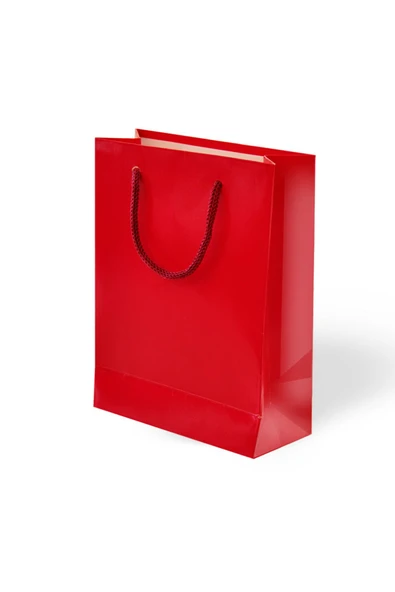 Kırmızı Karton Çanta 25x30x9cm 10 Adet ürün görseli 1
