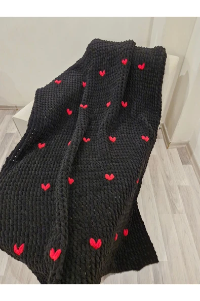 Alpjoyy Puffy Kalpli TV Battaniye 130x170CM ürün görseli 1
