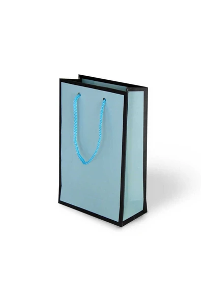 Mat Açık Mavi Karton Çanta 11x16x5 Cm 24 Adet ürün görseli 1
