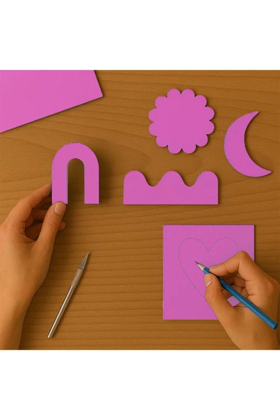 Renkli Mukavva 50x70 Açık Pembe 18'Lİ ürün görseli 1
