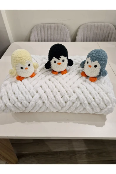 Kadife Penguen Oyuncak 3'lü - Resim 4