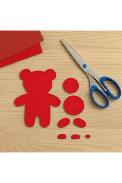 50x70 Keçe Tabaka Kırmızı 10'lu Paket ürün görseli 1