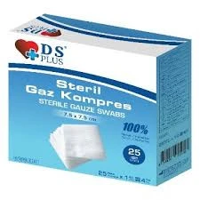 DS PLUS 7,5CMX7,5 CM STERİL SPANÇ 100 LÜK PAKET ürün görseli 1
