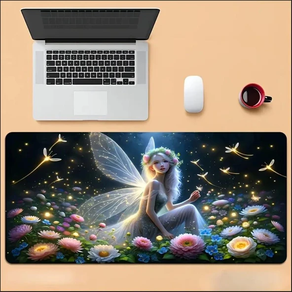 70X30 CM PERİ KIZI TEMALI KAYDIRMAZ TABAN SPEED YÜZEY OYUNCU MOUSE PAD GAMİNG ürün görseli 1