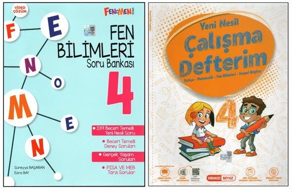 FENOMEN 4. SINIF FEN BİLİMLERİ S.B. +KIRMIZI BEYAZ ÇALIŞMA DEFTERİM (2 KİTAP) ürün görseli 1