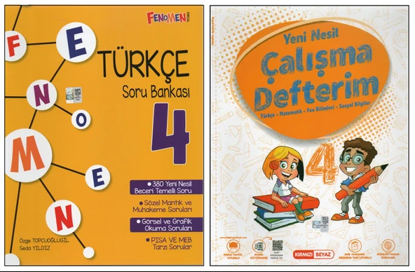 FENOMEN 4. SINIF TÜRKÇE S.B.+KIRMIZI BEYAZ ÇALIŞMA DEFTERİM (2 KİTAP) ürün görseli 1