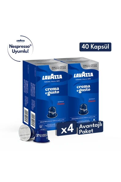 Cream E Gusto 40'lı Paket | Nespresso Uyumlu Kapsül Kahve ürün görseli 1