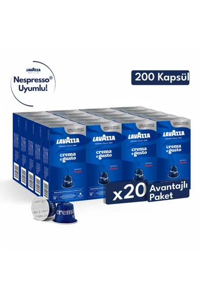 Crema E Gusto 200'lü Paket | Nespresso Uyumlu Kapsül Kahve ürün görseli 1