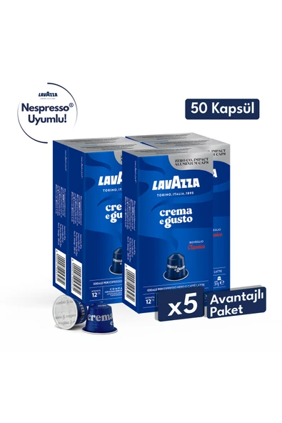 Crema E Gusto 50'li Paket | Nespresso Uyumlu Kapsül Kahve ürün görseli 1