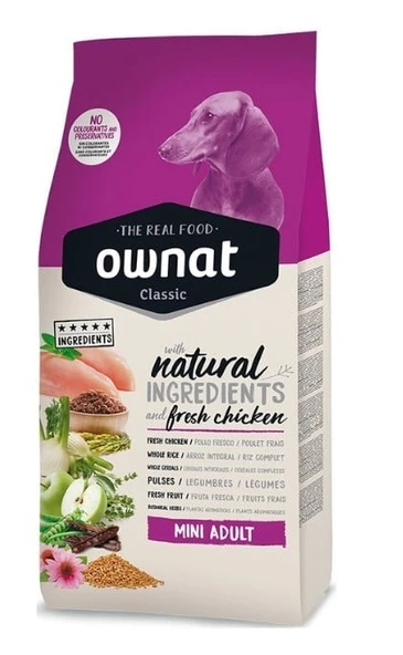 Ownat Classic Mini Adult Tavuklu 1.5 kg Yetişkin Köpek Maması ürün görseli 1