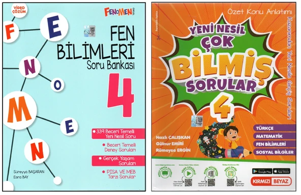 FENOMEN 4.FEN B. SORU B.+KIRMIZI BEYAZ ÇOK BİLMİŞ S. (2 KİTAP) ürün görseli 1
