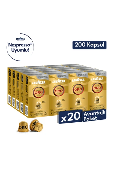 Qualita Oro 200'lü Paket | Nespresso Uyumlu Kapsül Kahve | 100% Arabica Çekirdek ürün görseli 1
