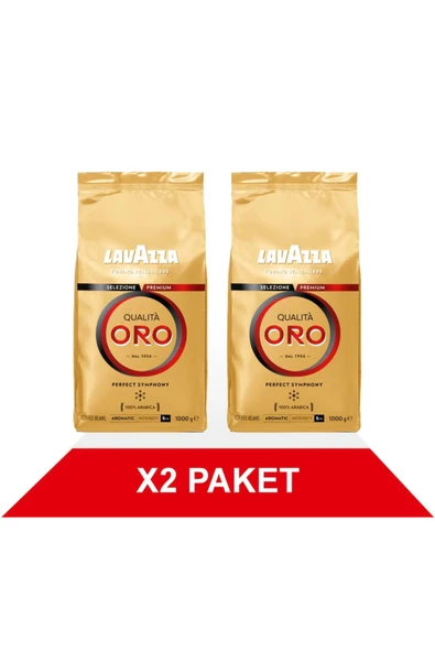 Qualita Oro 100% Arabica Çekirdek Kahve 1 Kg | 2'li Avantajlı Paket ürün görseli 1