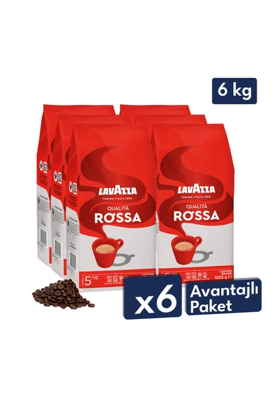 Qualita Rossa Espresso Çekirdek Kahve 1 kg | 6'lı Avantajlı Paket ürün görseli 1