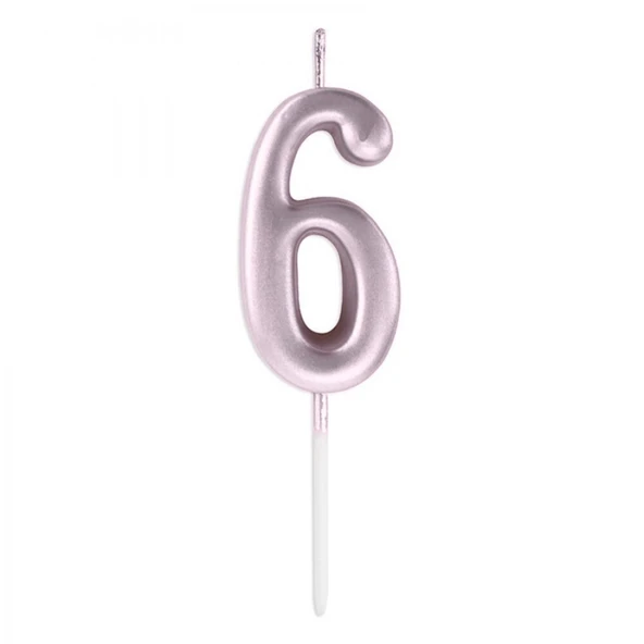 6 Rakam Mum Pembe ürün görseli 1