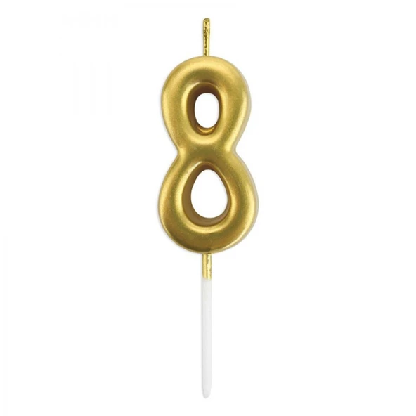8 Rakam Mum Altın ürün görseli 1