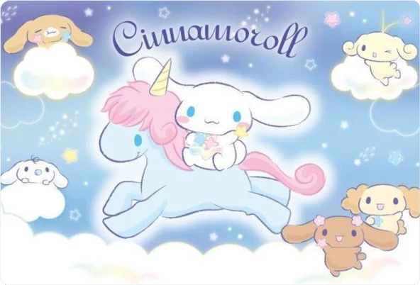 Cinnamoroll Dikdörtgen Pasta Yenilebilir Resim Baskı 28*19 cm ürün görseli 1